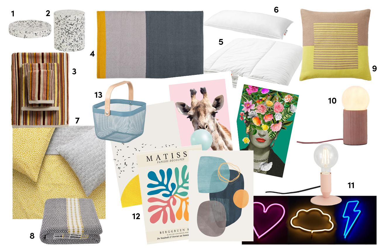 playful interior design bedroom