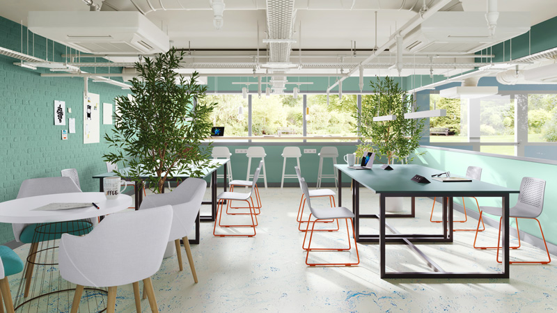 green workspace